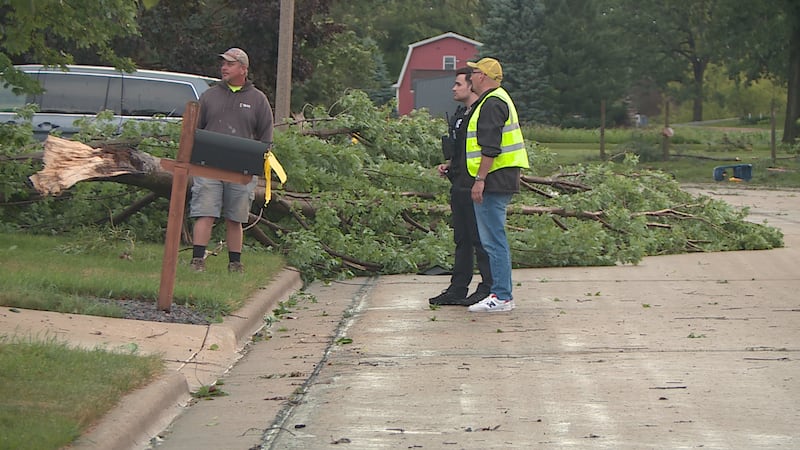 Crews are working to assess the damage in Belleville after a storm ran through the north side...