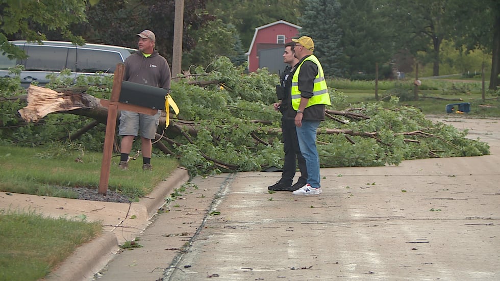Crews are working to assess the damage in Belleville after a storm ran through the north side...