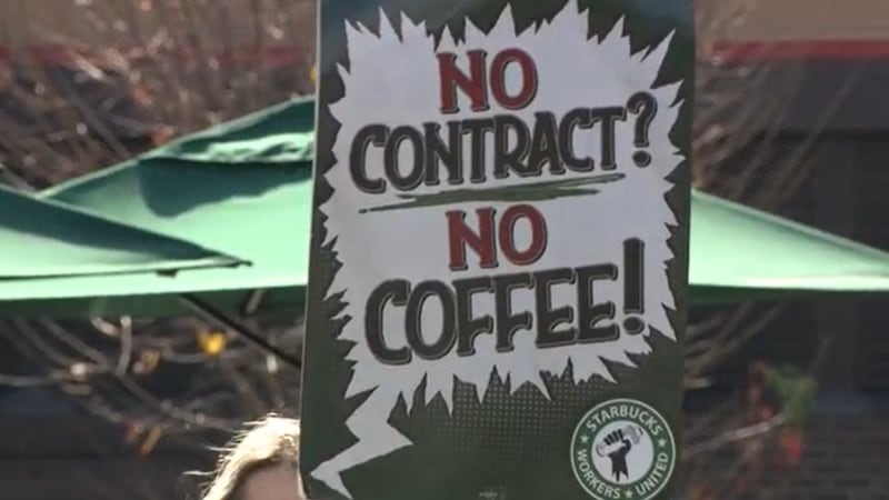 Hundreds of union Starbucks baristas joined an ongoing strike Friday, expanding what...