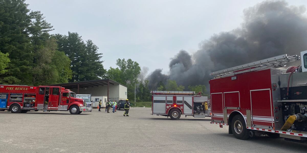 Two firefighters hurt at Columbia County recycling facility fire