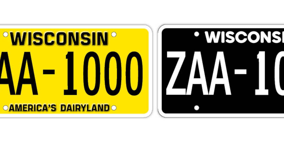 Image for WisDOT unveils new Blackout, Retro yellow license plates