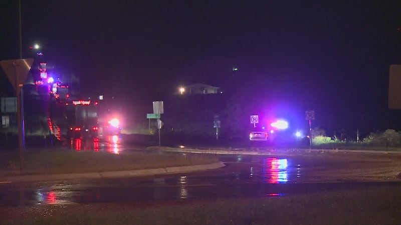 Law enforcement on the north side of Highway 6, west of Highway 103, after a pursuit and crash...