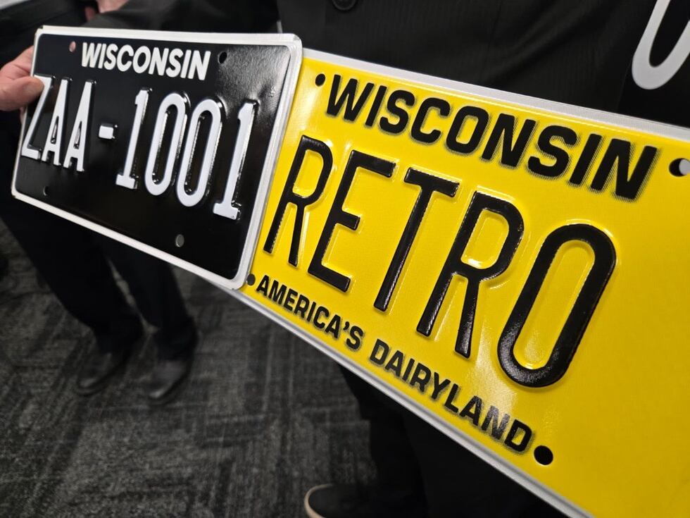 WisDOT unveils new Blackout, Retro yellow license plates