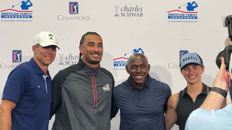 Some of Wisconsin’s biggest sports names traded stadium lights for the fairways on Saturday.