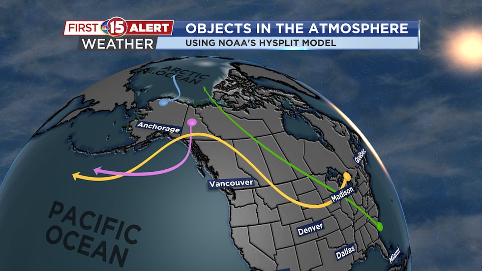 HYSPLIT helps show where unidentified objects came from and are going