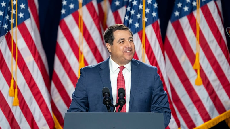 FILE - Wisconsin Attorney General Josh Kaul speaks during a campaign event for Vice President...