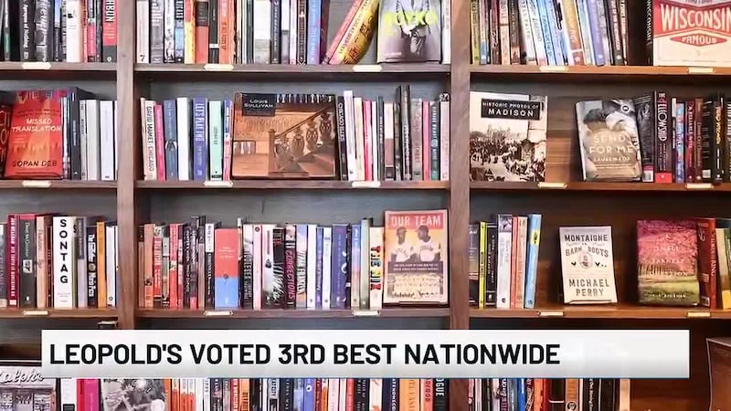 Leopold’s Books Bar Caffè in Madison took home third place for the best independent book store...