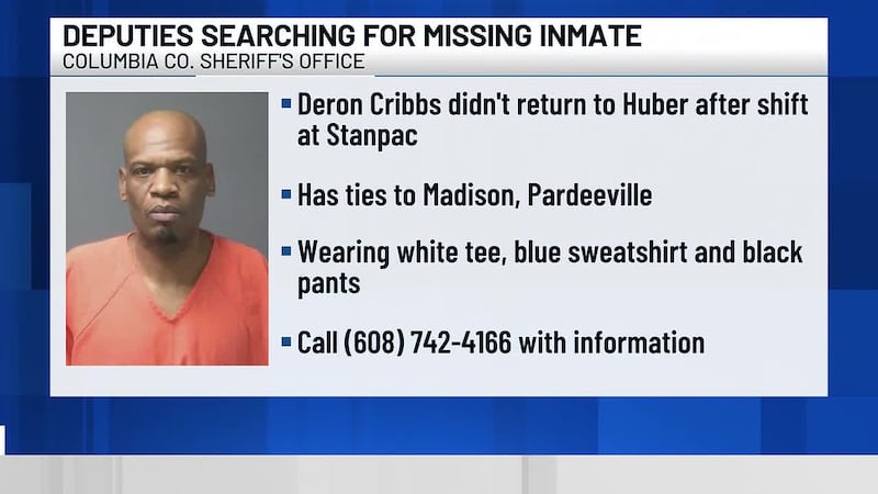 The Columbia County Sheriff’s Office is searching for a missing Huber inmate who did not...